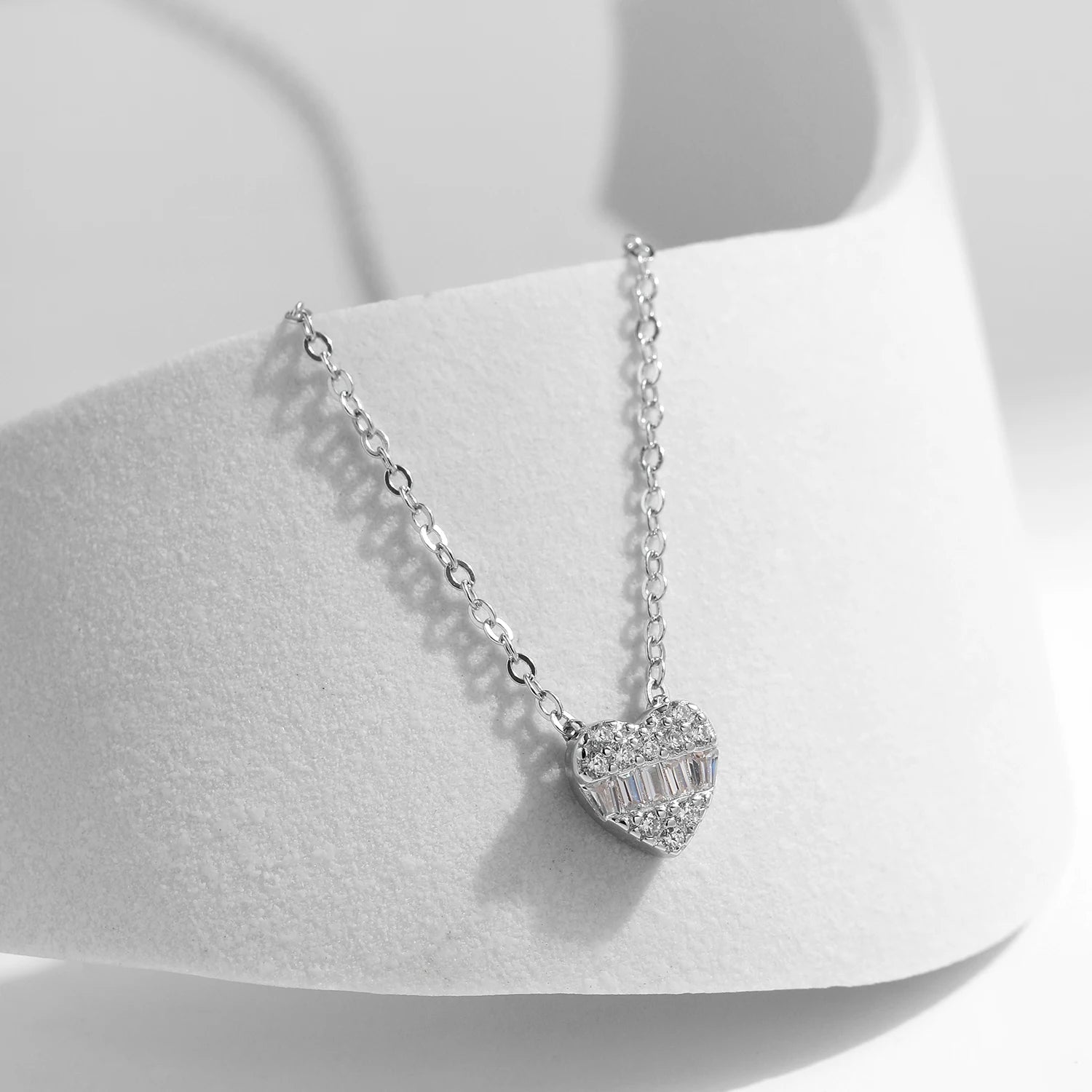 Ermania- Sterling Silver Hearts Necklace