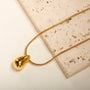 Ermane - JOVO Water Droplet Pendant Necklace Gold 18 K Plated - Ermania