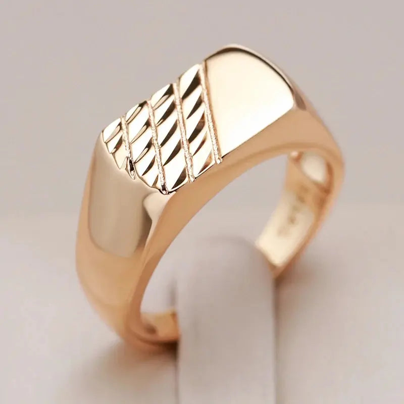 Ermania - Kinel signet   Ring 585 Rose Gold Color - Ermania