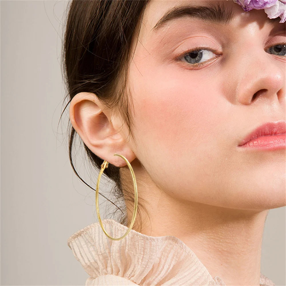 Ermania - Creole Earring Female Gold color