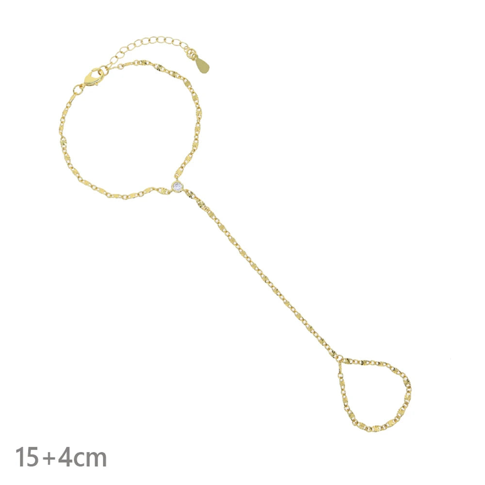 Ermane - Hand Chain Bracelet Gold Color