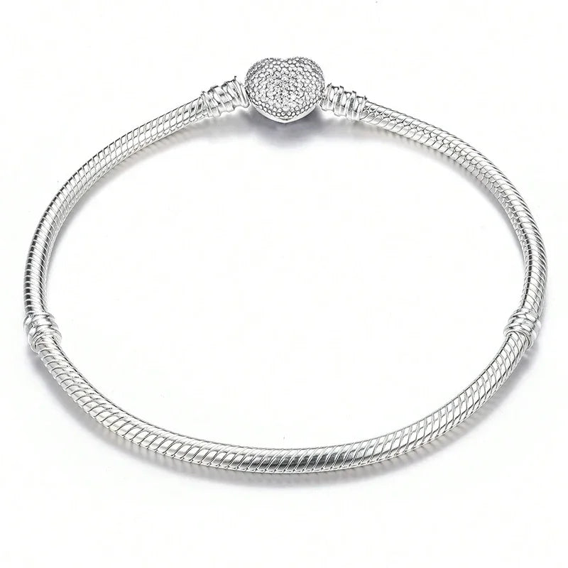 Ermania - Sterling Silver Love Heart Bracelet