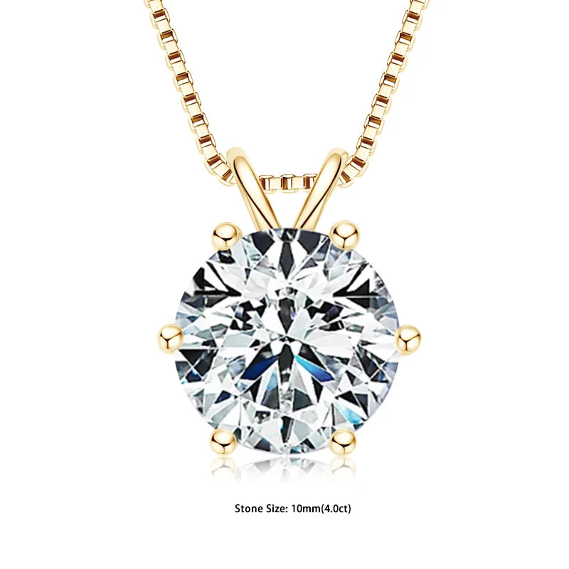 Ermania- Moissanite Pendant Necklaces Sterling Silver