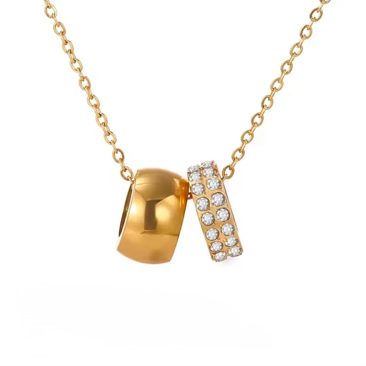 Collier en or pendentif anneau ERMANIA