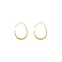 Ermania- Golden Ellipse Hoop Earrings - Ermania