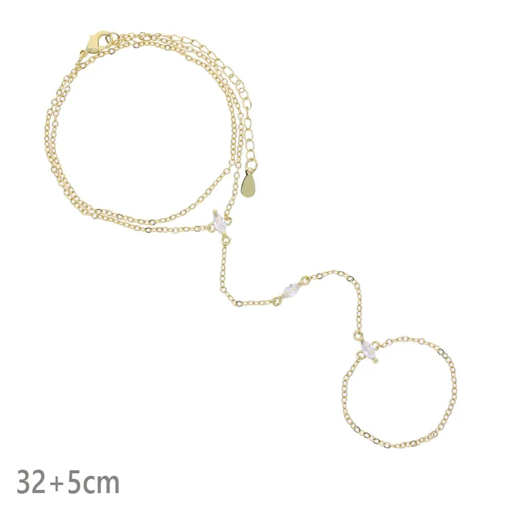Ermane - Hand Chain Bracelet Gold Color - Ermania
