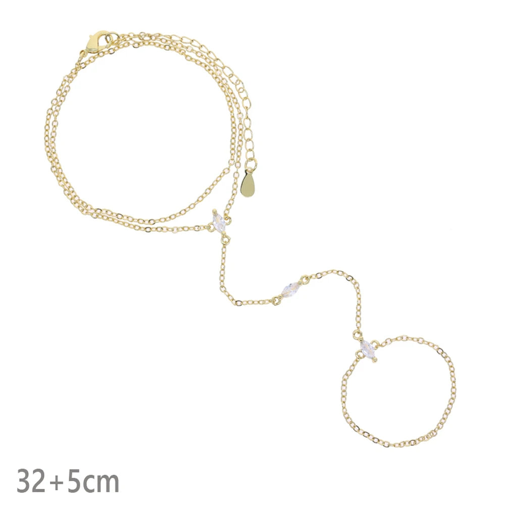 Ermane - Hand Chain Bracelet Gold Color