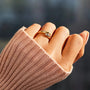 Ermania - Huitan Trendy Two Tone Twist Finger Ring - Ermania