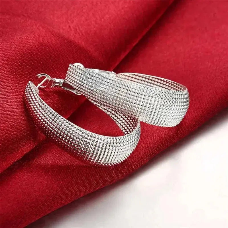 Ermania - Sterling Silver Hoop Earrings - Ermania