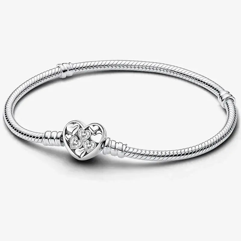 Ermania - Sterling Silver Love Heart Bracelet - Ermania