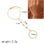 Ermania - 14K Yellow Gold Plated Stainless Steel Hand Chains Bracelet - Ermania