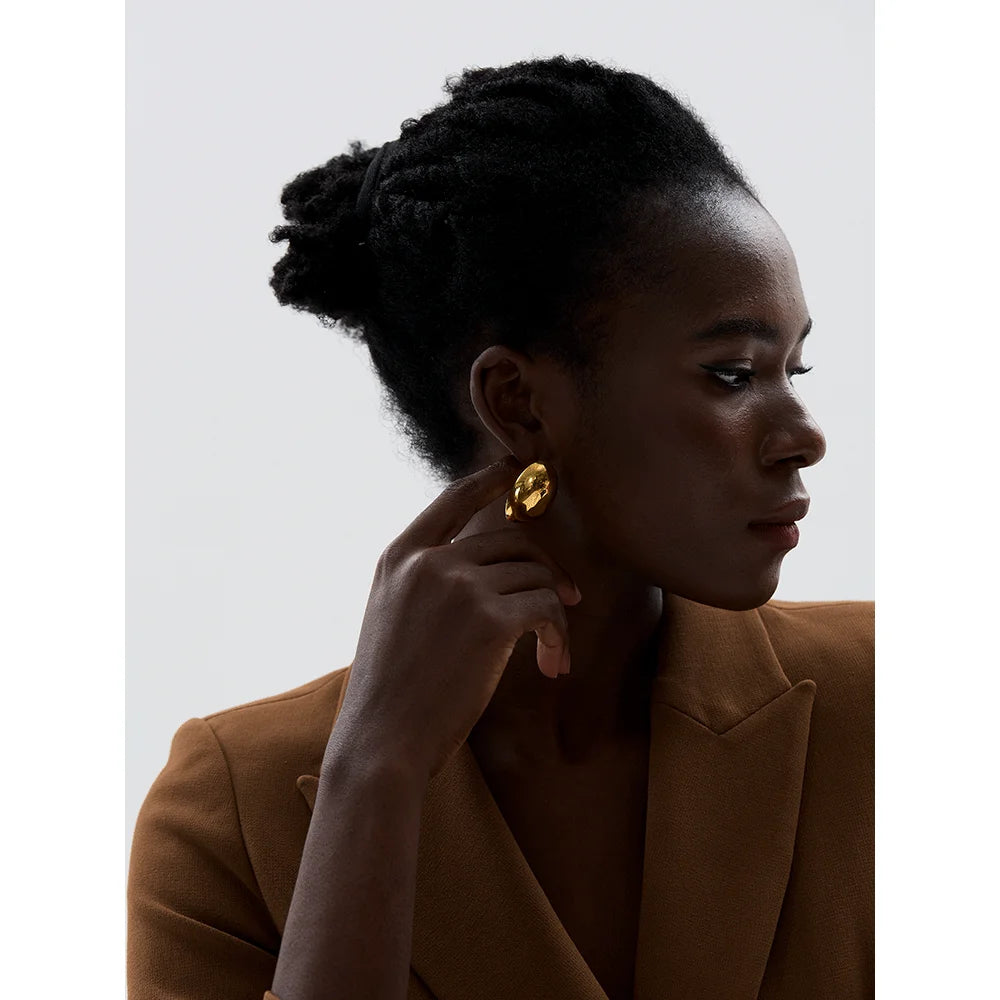 Ermania - 18 k Gold Plated Women's Earrings