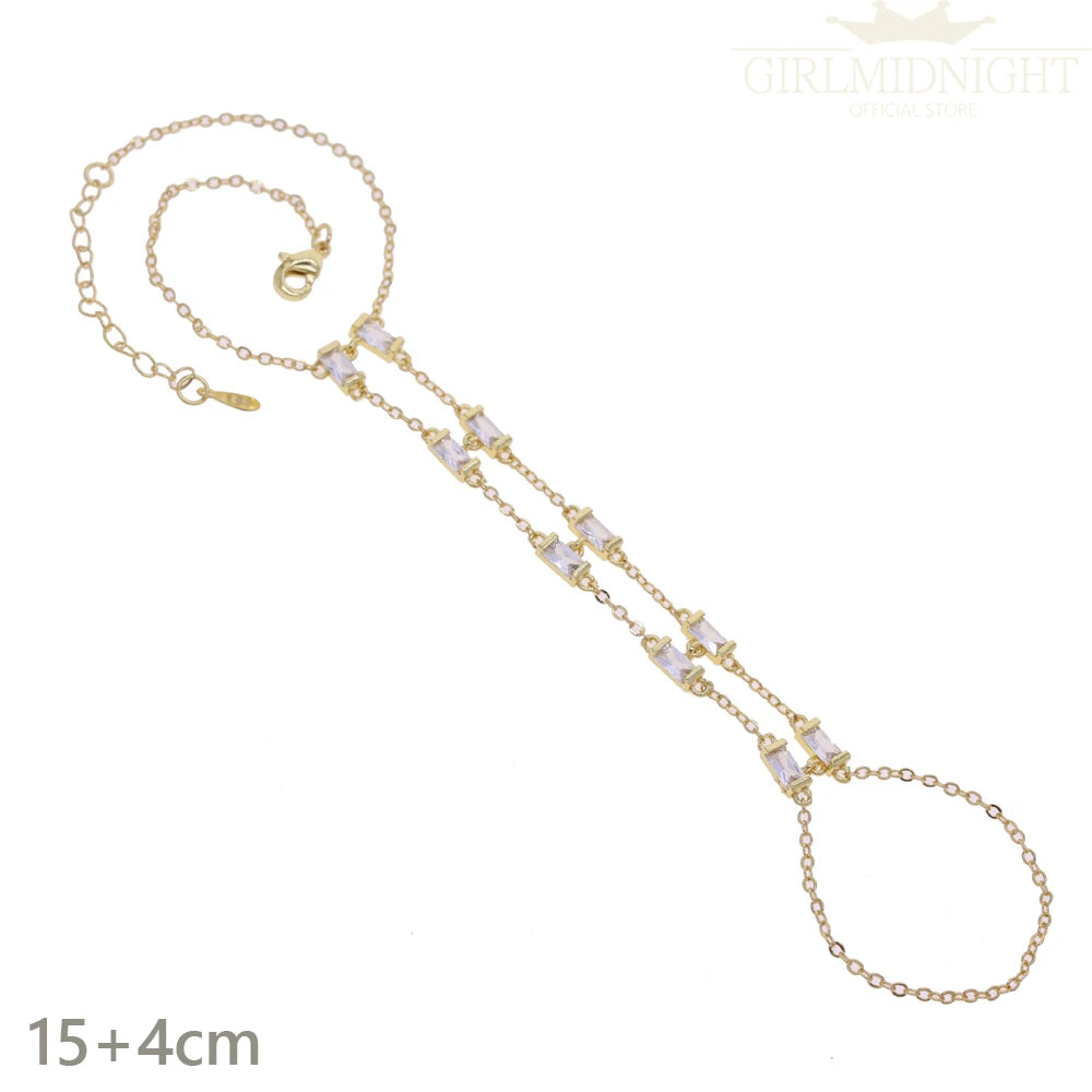 Ermane - Hand Chain Bracelet Gold Color