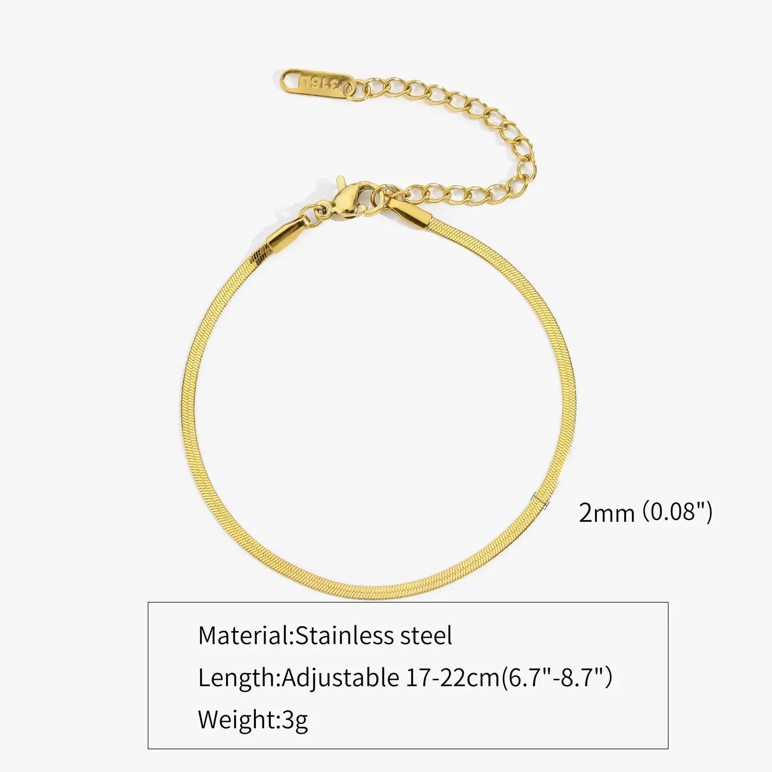 Ermania Hop Stainless Steel Bracelet Gold Color - Ermania