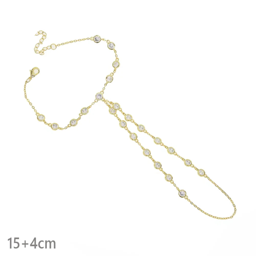Ermane - Hand Chain Bracelet Gold Color