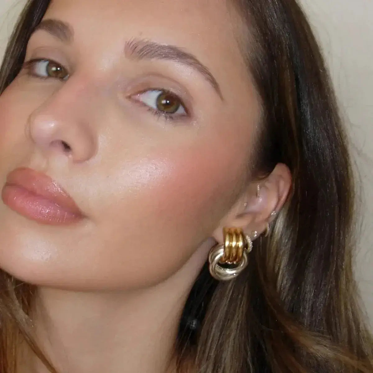 Boucles d'oreilles Mirna plaquées or ERMANIA