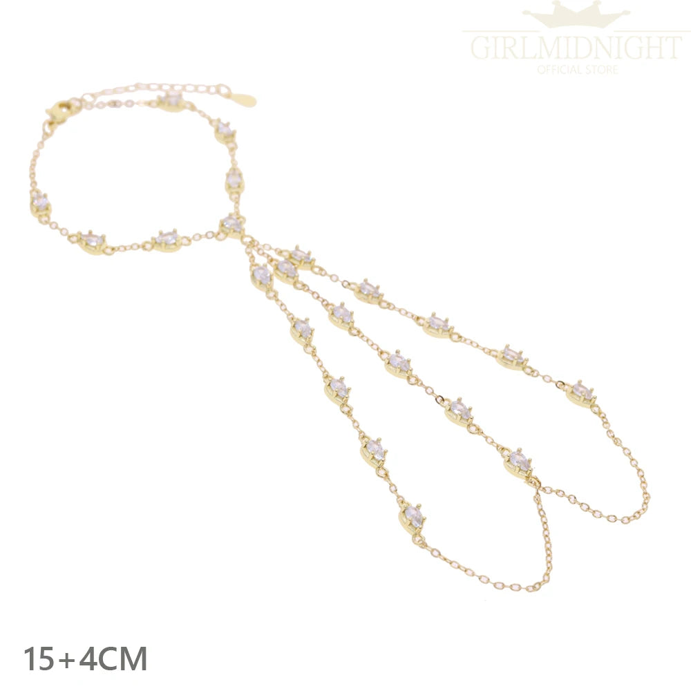 Ermane - Hand Chain Bracelet Gold Color