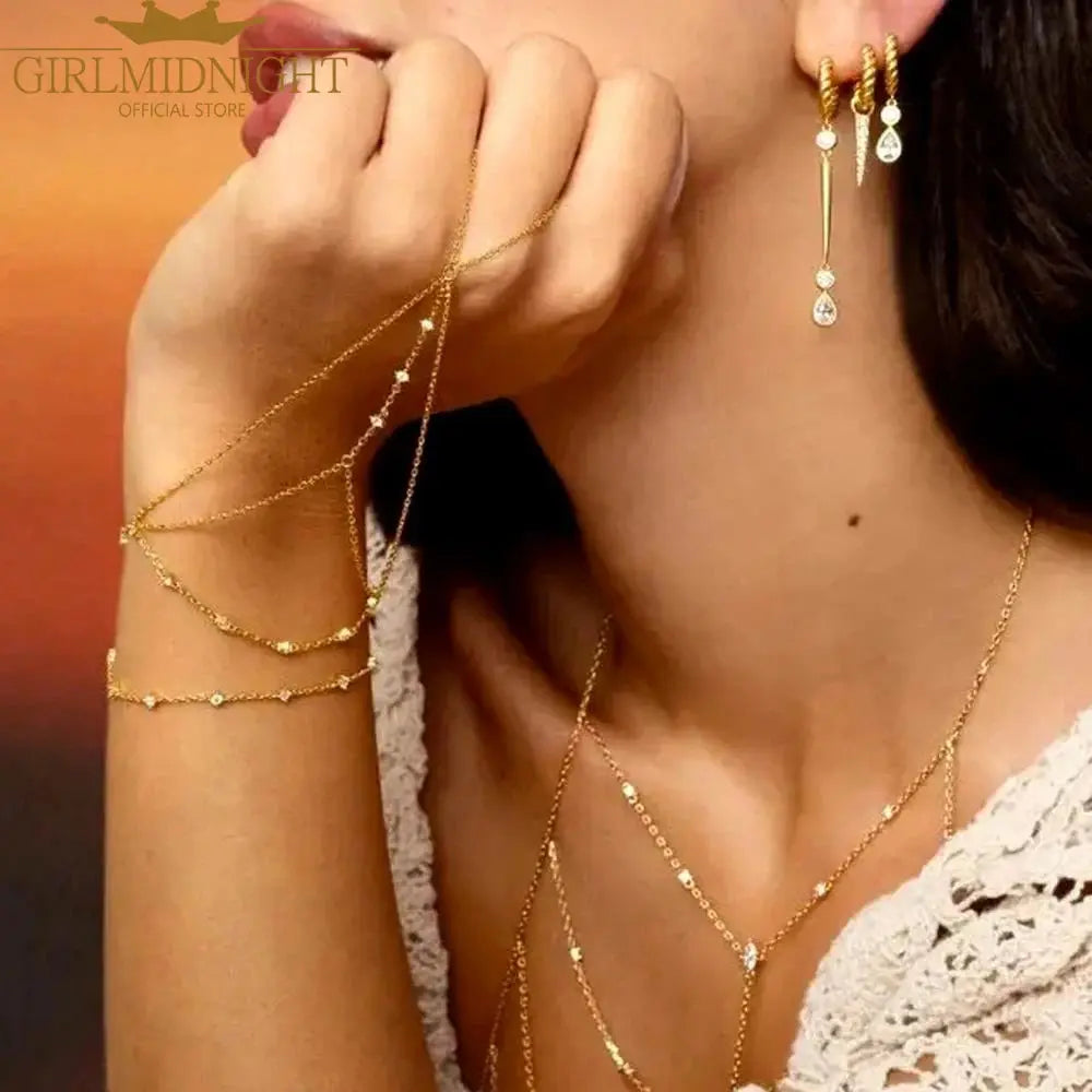 Ermane - Hand Chain Bracelet Gold Color - Ermania